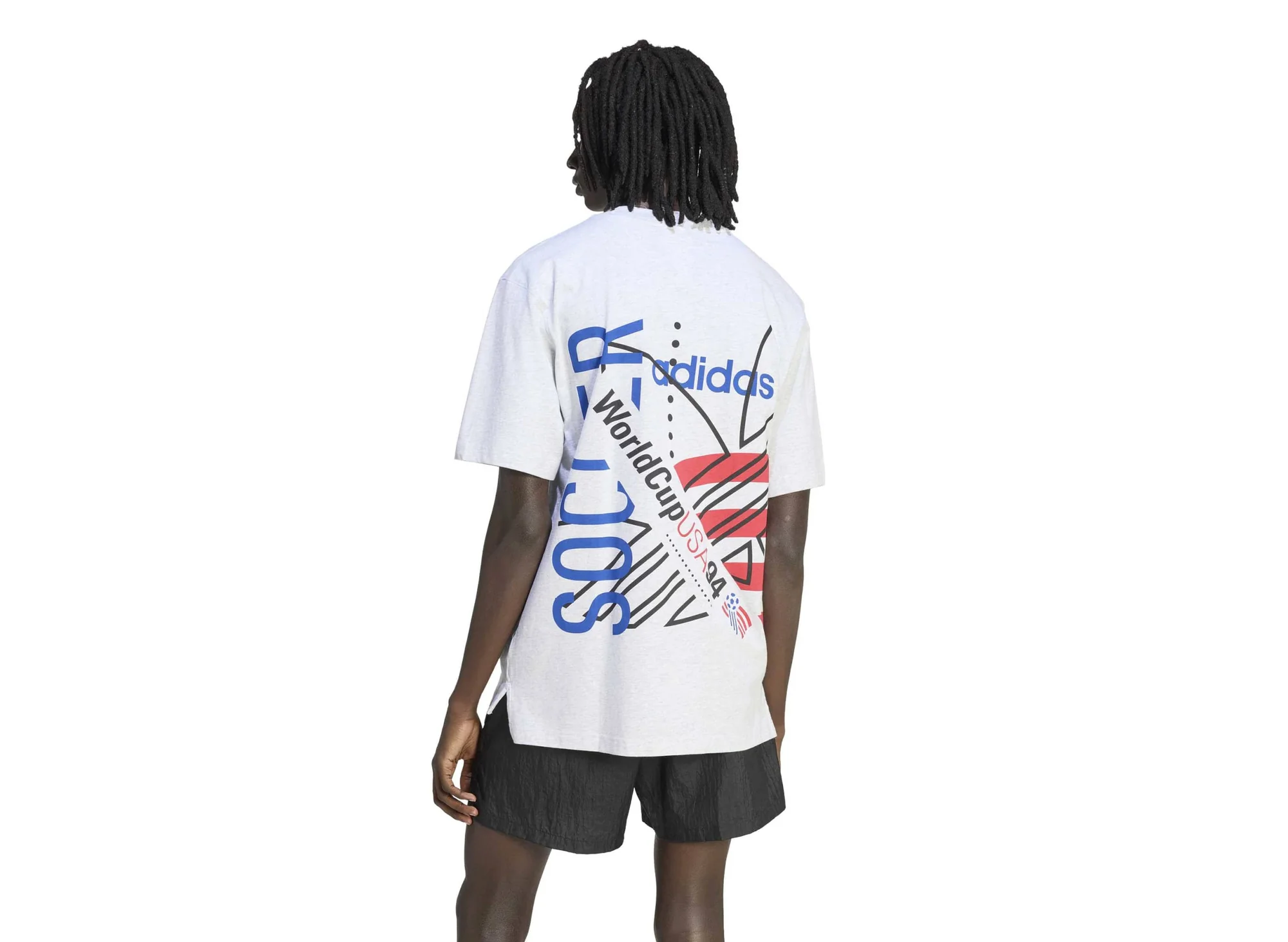 Adidas USA 94 Graphic T-Shirt in Light Grey Heather - Image 3
