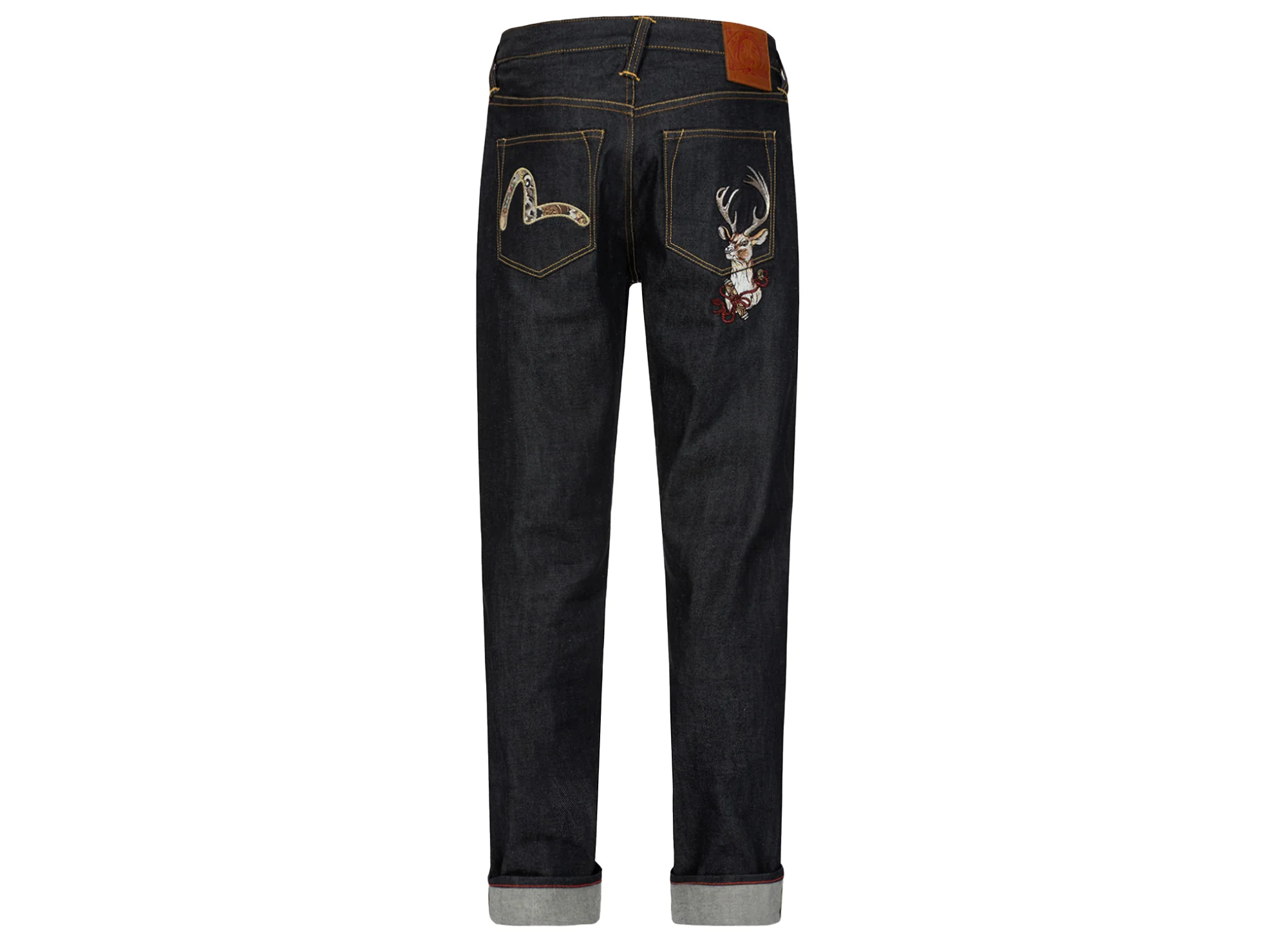 Evisu Deer & Seagull Embroidery Slim Fit Selvedge Denim Jeans - Image 2