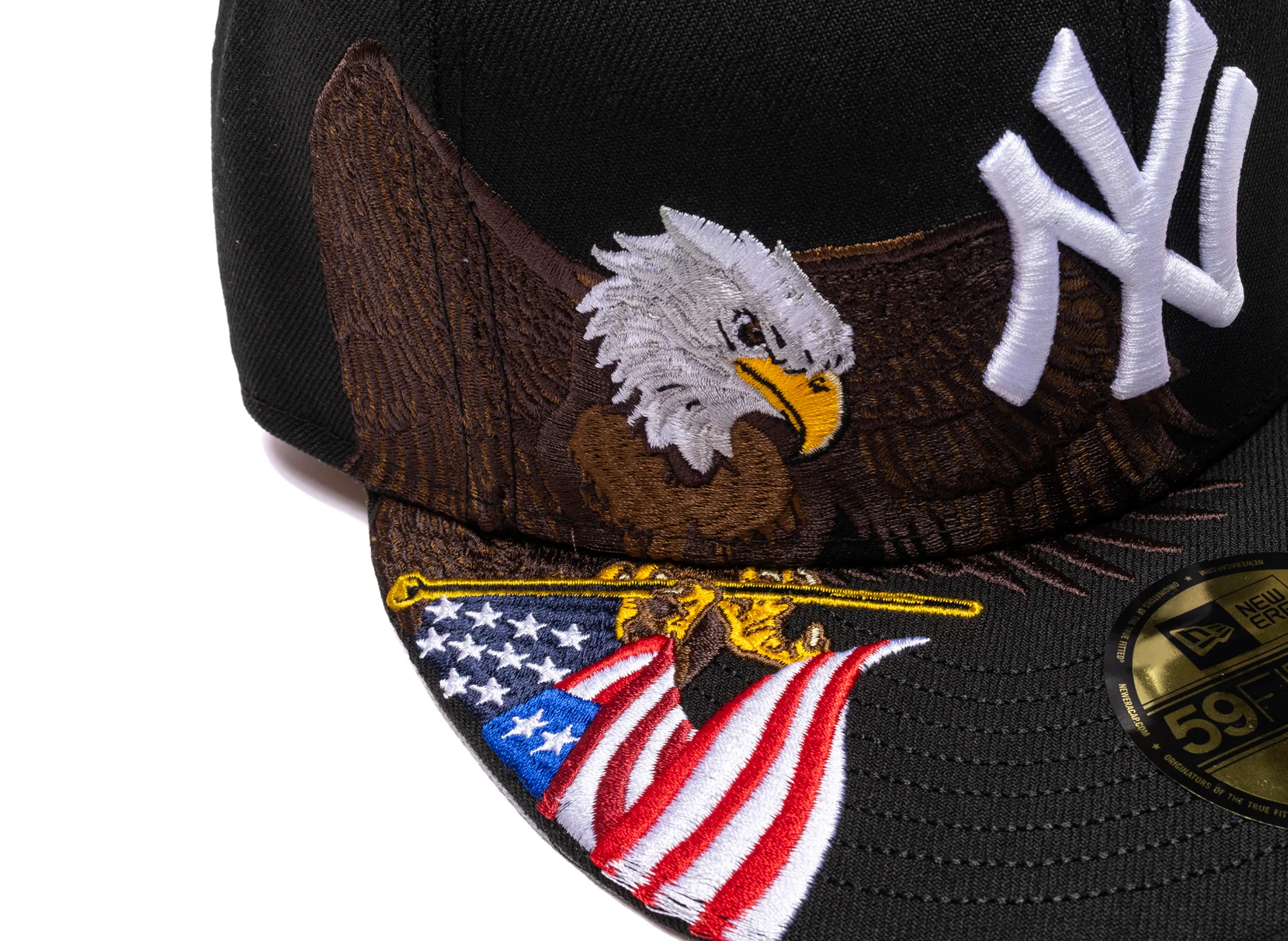 New Era 59Fifty New York Yankees Fitted Hat in Black - Image 2